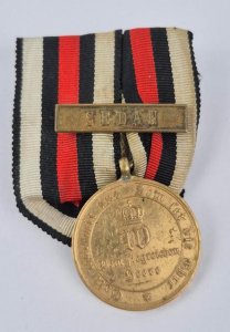 1870/71 Kriegsdenkmünze + gesp "Sedan"